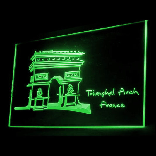 220006 Triumphal Arch France Shop Home Decor Open Display illuminated Night Light Neon Sign 16 Color By Remote