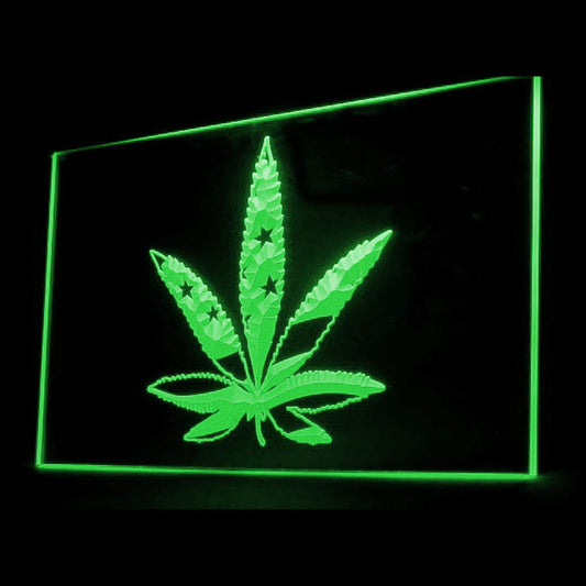 220027 Marijuana Hemp High Life US Flag Store Shop Home Decor Open Display illuminated Night Light Neon Sign 16 Color By Remote