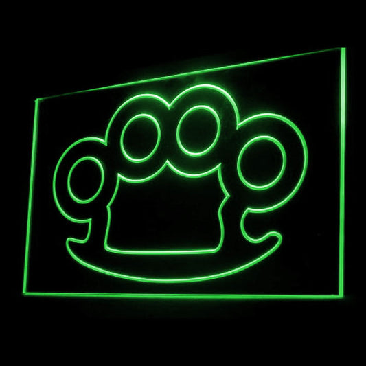 220030 Brass Knuckles Shop Home Decor Open Display illuminated Night Light Neon Sign 16 Color By Remote