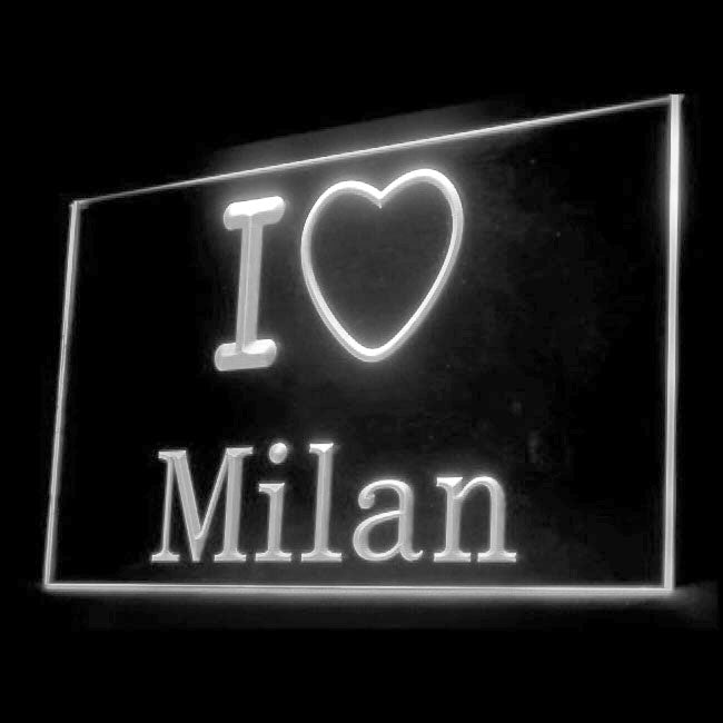 220037 I Love Milan Shop Home Decor Open Display illuminated Night Light Neon Sign 16 Color By Remote