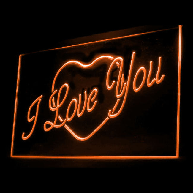 220038 I Love You Shop Home Decor Open Display illuminated Night Light Neon Sign 16 Color By Remote