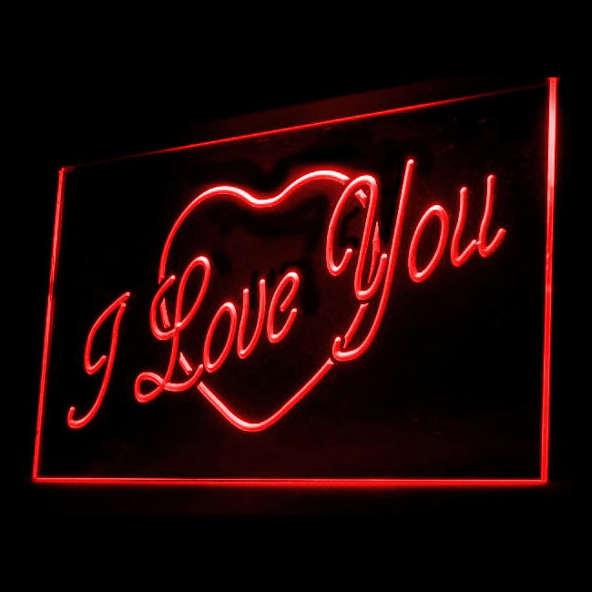 220038 I Love You Shop Home Decor Open Display illuminated Night Light Neon Sign 16 Color By Remote