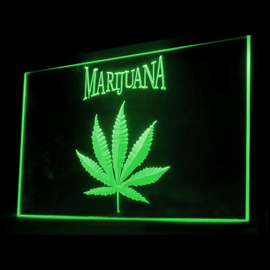 220041 Marijuana Hemp Leaf High Life Store Shop Home Decor Open Display illuminated Night Light Neon Sign 16 Color By Remote