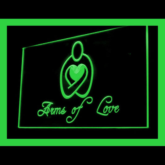 220064 Arms Of Love Shop Home Decor Open Display illuminated Night Light Neon Sign 16 Color By Remote