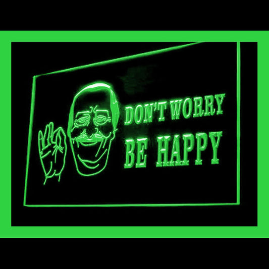 220072 Don't Worry Be Happy Gift Shop Home Decor Open Display illuminated Night Light Neon Sign 16 Color By Remote