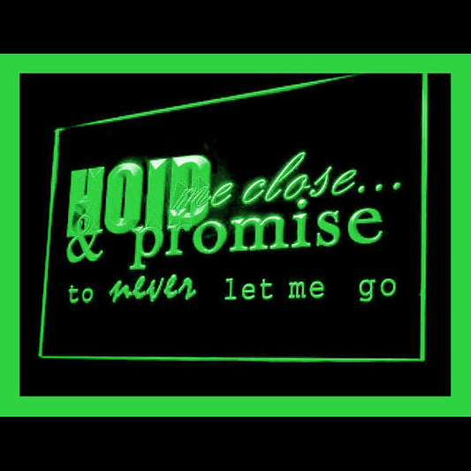 220079 Hold Me Close Never let go Love Forever Home Decor Open Display illuminated Night Light Neon Sign 16 Color By Remote