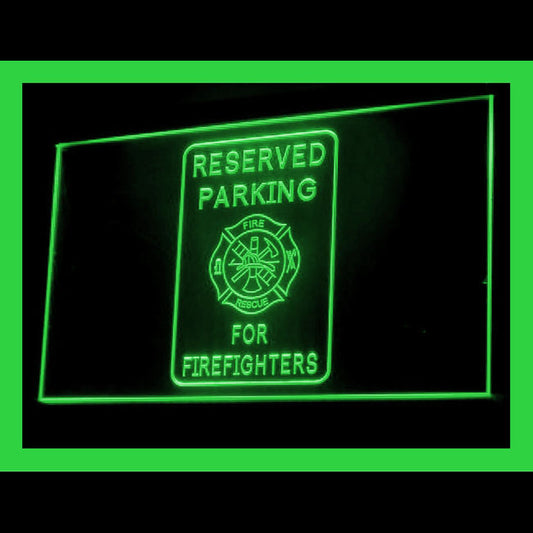 220082 Reserved Parking For Firefighter Home Decor Open Display illuminated Night Light Neon Sign 16 Color By Remote