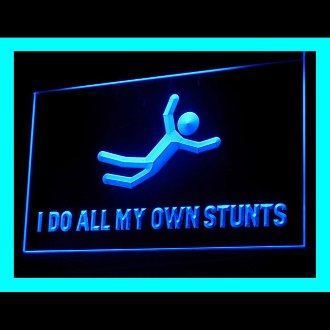 220083 I Do All My Own Stunts Home Decor Open Display illuminated Night Light Neon Sign 16 Color By Remote