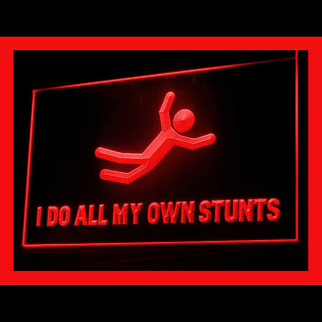 220083 I Do All My Own Stunts Home Decor Open Display illuminated Night Light Neon Sign 16 Color By Remote