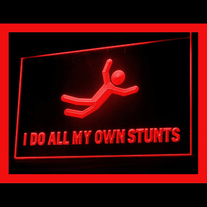 220083 I Do All My Own Stunts Home Decor Open Display illuminated Night Light Neon Sign 16 Color By Remote