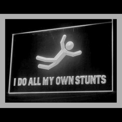 220083 I Do All My Own Stunts Home Decor Open Display illuminated Night Light Neon Sign 16 Color By Remote