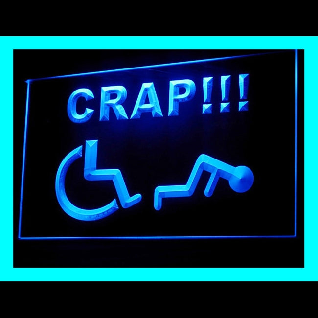 220084 Handicapped Crap Home Decor Open Display illuminated Night Light Neon Sign 16 Color By Remote