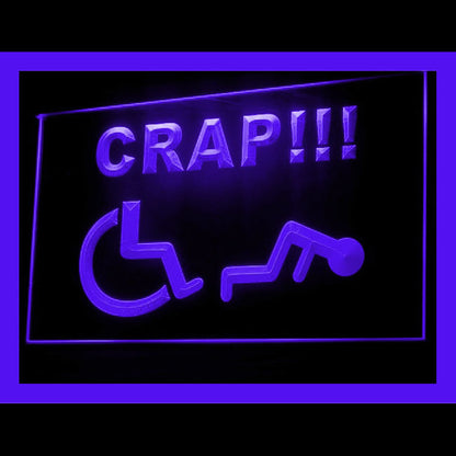 220084 Handicapped Crap Home Decor Open Display illuminated Night Light Neon Sign 16 Color By Remote