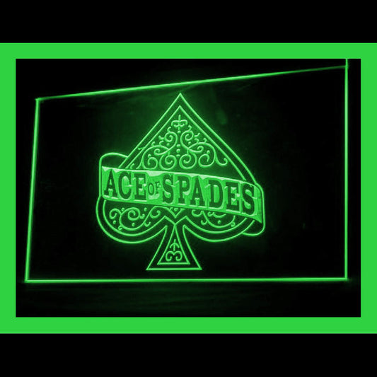 220085 Ace Of Spades Casino Home Decor Open Display illuminated Night Light Neon Sign 16 Color By Remote
