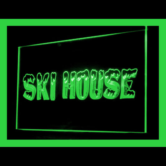 220087 Ski House Sports Shop Store Home Decor Open Display illuminated Night Light Neon Sign 16 Color By Remote