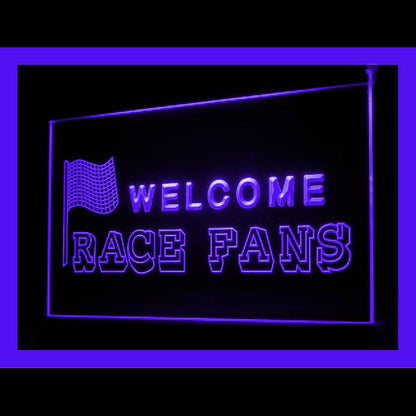 220090 Welcome Race Fans Home Decor Toys Shop Home Decor Open Display illuminated Night Light Neon Sign 16 Color By Remote