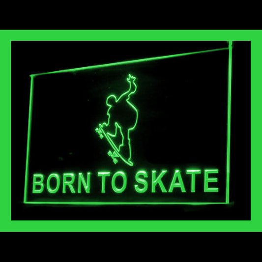 220091 Born to Skate Toys Shop Home Decor Open Display illuminated Night Light Neon Sign 16 Color By Remote