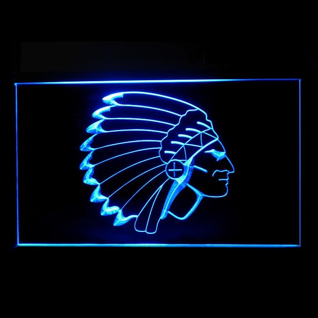 220096 Indian Chief Home Decor Open Display illuminated Night Light Neon Sign 16 Color By Remote