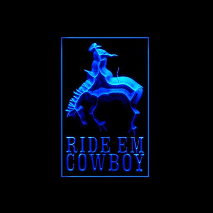 220104 Ride Me Cowboy Texas Rodeo Bar Shop Home Decor Open Display illuminated Night Light Neon Sign 16 Color By Remote