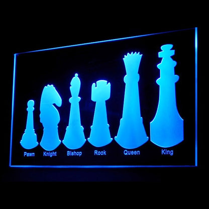 230036 Chess Game Sports Shop Home Decor Open Display illuminated Night Light Neon Sign 16 Color By Remote