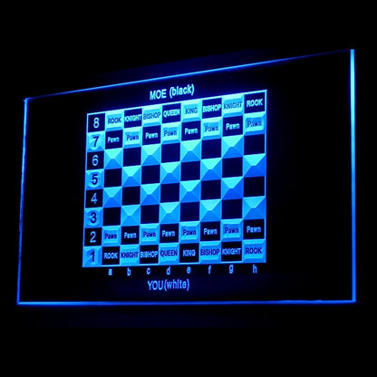 230039 Chess Game Sports Shop Home Decor Open Display illuminated Night Light Neon Sign 16 Color By Remote