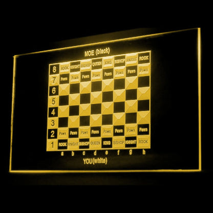 230039 Chess Game Sports Shop Home Decor Open Display illuminated Night Light Neon Sign 16 Color By Remote
