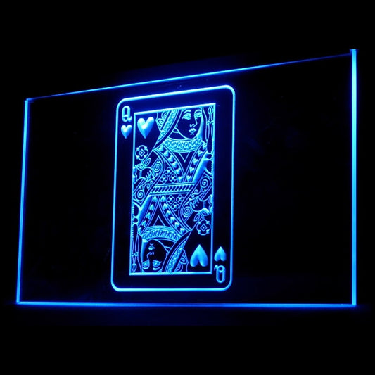 230048 Poker Card Casino Game Shop Home Decor Open Display illuminated Night Light Neon Sign 16 Color By Remote