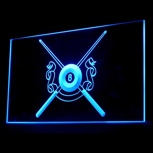 230053 Billiard Room Game Sports Shop Home Decor Open Display illuminated Night Light Neon Sign 16 Color By Remote