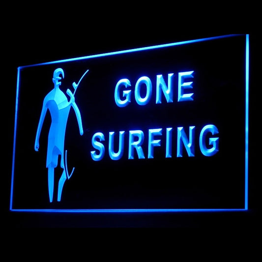 230057 Gone Surfing Dive Diving Sports Store Shop Home Decor Open Display illuminated Night Light Neon Sign 16 Color By Remote