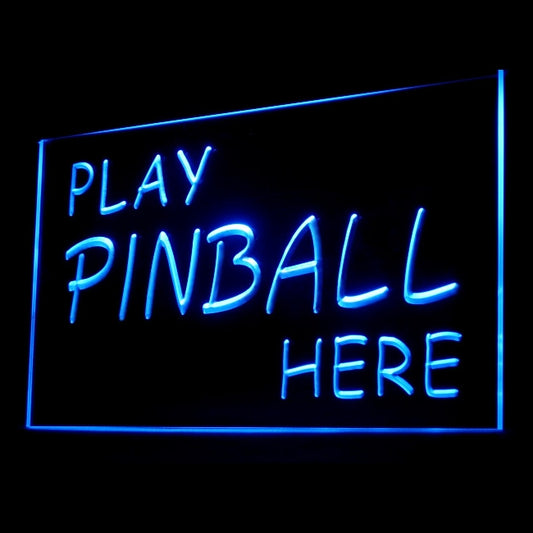 230058 Play Pinball Here Game Shop Home Decor Open Display illuminated Night Light Neon Sign 16 Color By Remote
