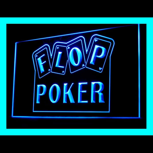 230062 Flop Poker Casino Game Home Decor Open Display illuminated Night Light Neon Sign 16 Color By Remote
