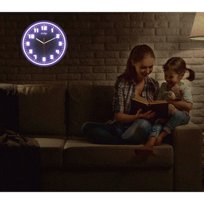 25ck0023 EaseSign Home Decor LED Light Flexible Flex illuminated Neon Wall Clock 7 Colors 10"