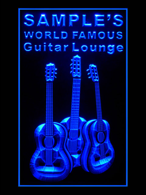 270015 Guitar Lounge Music Home Decor Open Display illuminated Night Light Personalized Custom Neon Sign 16 Color By Remote