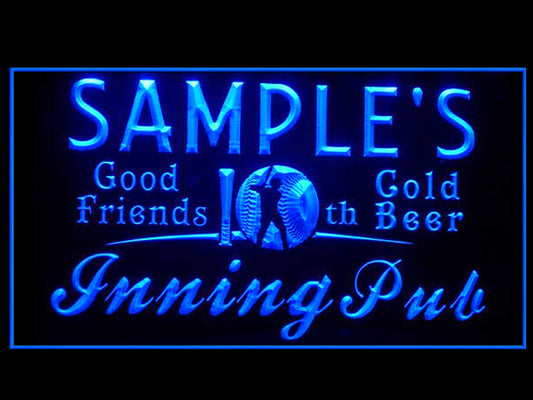 270025 10 Inning Pub Baseball Home Decor Open Display illuminated Night Light Personalized Custom Neon Sign 16 Color By Remote