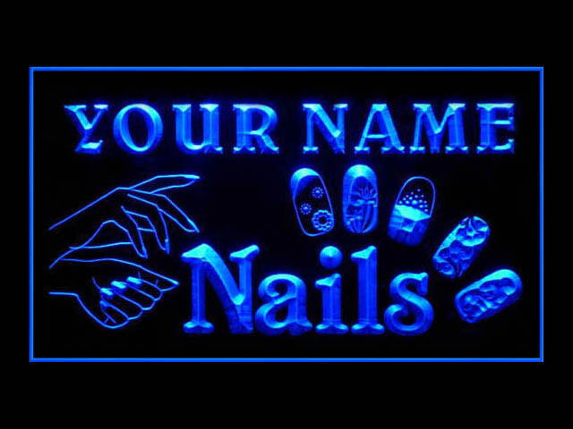 270044 Nails Salon Shop Home Decor Open Display illuminated Night Light Personalized Custom Neon Sign 16 Color By Remote