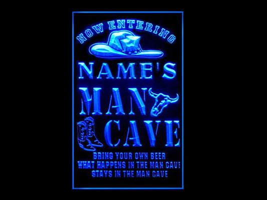 270055 Man Cave Cowboy Shop Home Decor Open Display illuminated Night Light Personalized Custom Neon Sign 16 Color By Remote
