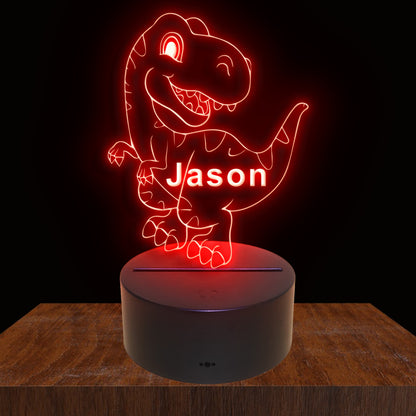 275004 Dinosaur Personalized Custom Neon Sign Night Light Home Decor Bedroom Child Kids Room Display 16 Color By Remote