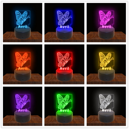 275013 Butterfly Personalized Custom Neon Sign Night Light Home Decor Bedroom Child Baby Room Display 16 Color By Remote