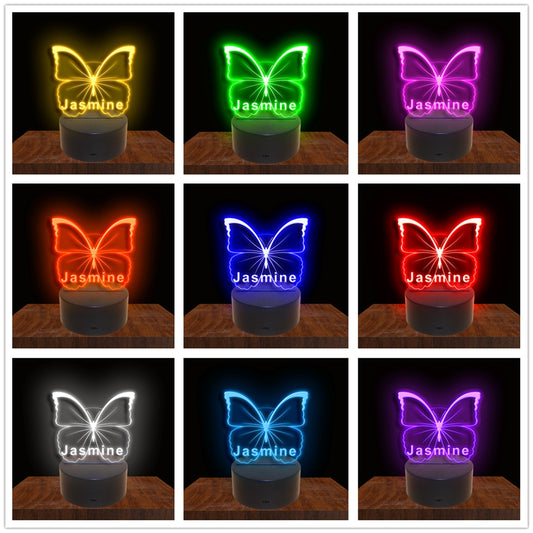 275020 Butterfly Personalized Custom Neon Sign Night Light Home Decor Bedroom Child Baby Room Display 16 Color By Remote