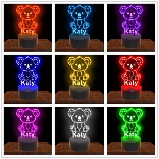 275041 Koala Bear Personalized Custom Neon Sign Night Light Home Decor Bedroom Child Display 16 Color By Remote