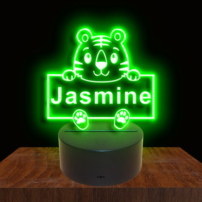 275050 Tiger Personalized Custom Neon Sign Night Light Home Decor Bedroom Child Baby Room Display 16 Color By Remote