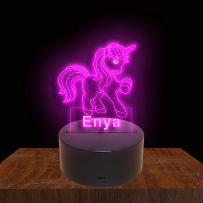 275059 Unicorn Personalized Custom Neon Sign Night Light Home Decor Bedroom Child Baby Room Display 16 Color By Remote