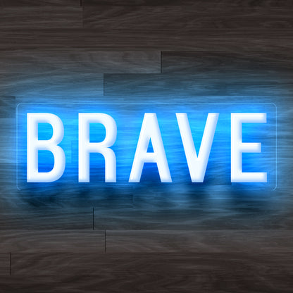 8X0007 Brave Man Cave Living Home Decor Display Flexible illuminated Neon Sign
