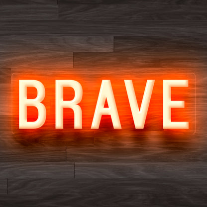 8X0007 Brave Man Cave Living Home Decor Display Flexible illuminated Neon Sign