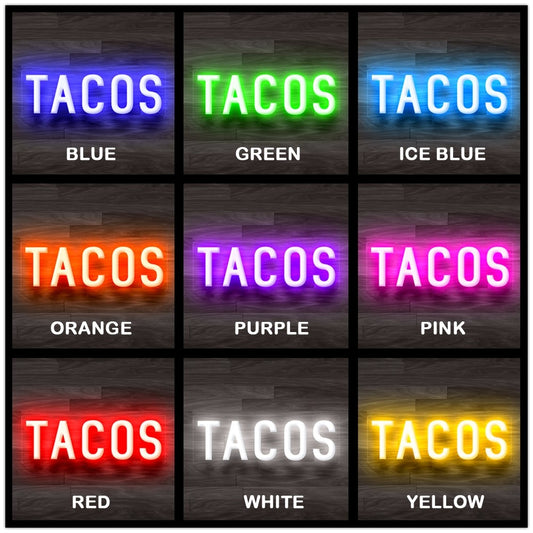 8X0023 Mexican Tacos Shop Cafe Food Decor Display Flexible illuminated Custom Neon Sign