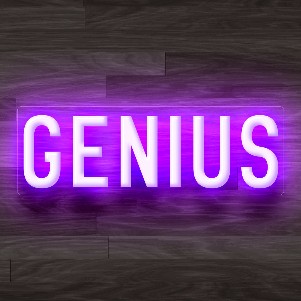 8X0028 Genius Man Cave Home Decor Display Flexible illuminated Custom Neon Sign