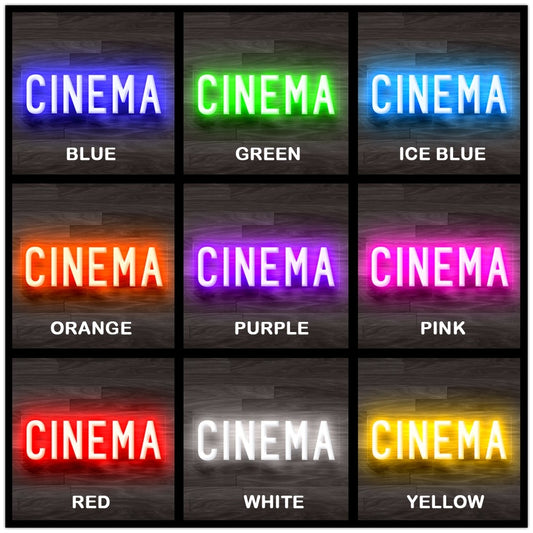 8X0031 Cinema Home Theatre Movie Decor Display Flexible illuminated Custom Neon Sign