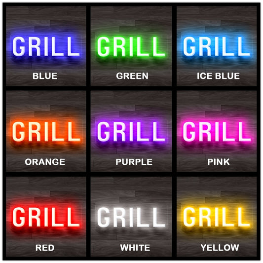 8X0043 Grill Bar Restaurant Cafe Food Decor Display Flexible illuminated Custom Neon Sign