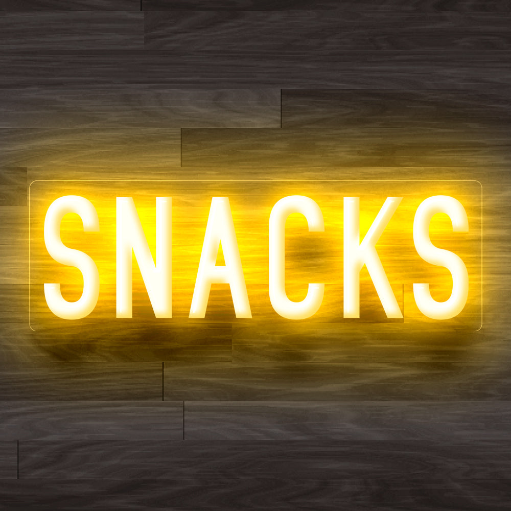 8X0049 Snacks Cafe Food Restaurant Open Decor Display Flexible illuminated Custom Neon Sign