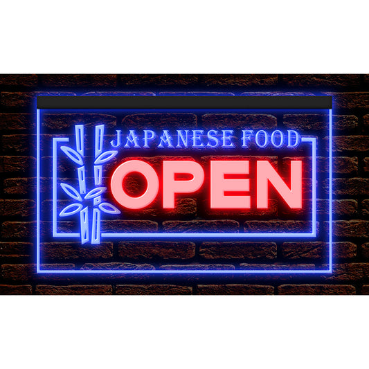 DC110016 OPEN Japanese Food Shop Cafe Restaurant Home Decor Display illuminated Night Light Neon Sign Dual Color